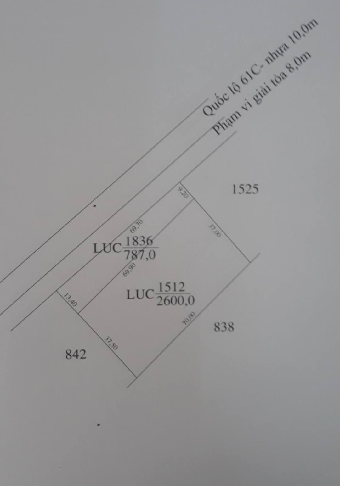 Tìm không còn miếng thứ hai: Quốc lộ 61C mặt tiền ngang 70m